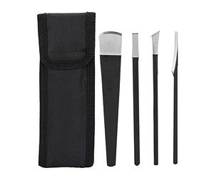 Pedicure Knife Set,4 Pcs Professional Foot File Dead Hard Skin Remover Corn Feet Heel Cuticle Callus Shaver Foot Rasp Kit,Pedicure Foot Care Tools with Storage Bag for Dry Hard Cracked Skin, Black
