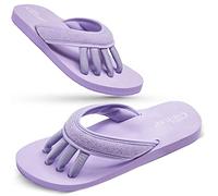Pedicure Sandals with Built In Toe Separators for Women - Comfortable Spa Style Flip Flops for Home, Salon, Yoga & Gym Use