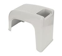 Pedicure Stool, Shower Foot Rest, Strong Bearing Capacity Antiskid Stable Massageable with Compartment for Home Bathroom (Beige)