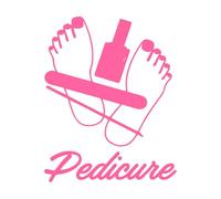Pedicure Window Sticker Nail Salon Studio Décor Manicurist Vinyl Wall Decals Pedicure Logo Removable Wall Poster Decal Extra Large - 70x86cm