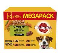 Pedigree Mixed Selection Dog Food - Gravy - 40 x 100g Pouches