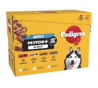 PEDIGREE Adult Dog Food Pouches Protein+ Chunks in Jelly 48 x 85 g Multipack