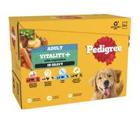 PEDIGREE Adult Dog Food Pouches Vitality+ Chunks in Gravy 48 x 85 g Multipack