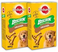 Pedigree Biscrok Gravy Bones Original Dog Treats - Crunchy Gravy-Coated Biscuits, Healthy & Delicious - 400g x 2 Pack