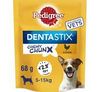 Pedigree Dentastix - Chewy Chunx Mini - Dog Treats for Small and Medium Dogs - Chicken Flavour - 5 Chews (Pack of 5)