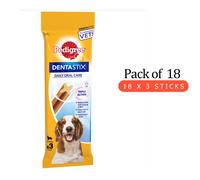 Pedigree Dentastix Daily Adult Medium Dog Treats Pack of 18 X 3 Dental Sticks