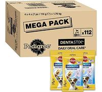 Pedigree Dentastix - Daily Dental Care Chews, Large Dog Treats from 25 kg+, 1 Box - 112 Sticks
