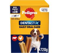 Pedigree DentaStix - Daily Dental chews for medium Dogs (10-25 kg) , 28 Pedigree Dentastix sticks (Pack of 4)