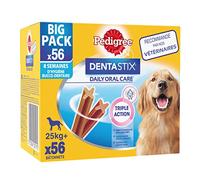 PEDIGREE DENTASTIX Dental Sticks for Large Dogs +25kg - 56 Chew Sticks (Set of 8 Bags of 7 Treats) - Oral Hygiene, Scientifically Proven, Daily Cleaning