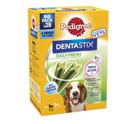 PEDIGREE DENTASTIX Fresh - Dental Dog Chews - Medium 28 count (Pack of 4)
