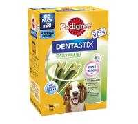 PEDIGREE DENTASTIX Fresh - Dental Dog Chews - Medium Dogs 10-25kg - 4 x 28 St...