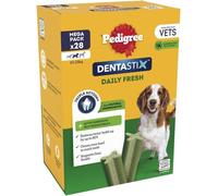 Pedigree Dentastix Fresh Daily Dental Chews Medium Dog 4 x 28 Sticks DOG TREATS