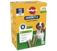 Pedigree Dentastix Fresh Daily Dental Chews Medium Dog 4 x 28 Sticks DOG TREATS