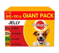 Pedigree Dog Pouches Mixed Selection In Jelly 80 x 100g Mega Pack