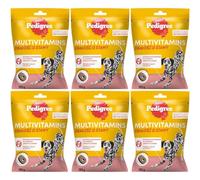 Pedigree Dog Snacks Multivitamins Digestion - 30 Soft Dog Treats with Probiotics, 6 x 180 g - Supplements to Support Digestion, Easy Feeding