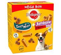 Pedigree Dog Treats in Mega Box for Small Dogs <10kg, Tasty Minis & Jumbone Mini, 740g