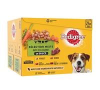 Pedigree Freshness Sachets for Adult Dogs with 4 Flavors in Sauce, 48 Meal Sachets of 100g, (2x 24 x 100g)