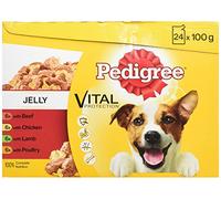 Pedigree Wet Dog Food for Adult Dogs 1+ Mixed Selection in Jelly, 48 Pouches (48 x 100 g)