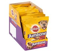 Pedigree Jumbone Dog Treats for Small Dogs from 5-10 kg with Beef, 8 Bags (8 x 180 g/Total of 32 Chews)