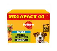 Pedigree Mixed Selection in Gravy Dog Food Pouches Mega Pack - Size: 40 x 100g