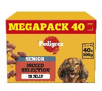 Pedigree Mixed Selection Senior Dog Pouches in Jelly - 40 x 100g