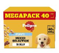 Pedigree Mixed Varieties Puppy Pouches in Jelly - 40 x 100g