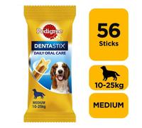 Pedigree Dentastix Daily Dental Sticks for Medium Dogs (10 - 25 kg) - 56 Sticks (Chicken & Beef)