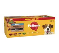 Pedigree Mixed Selection in Gravy 40 Pouches, Adult Wet Dog Food, Megapack (40 x 100 g)