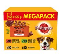 Pedigree Pouch Mix Select Collection In Jelly Dog Food 40x100g Mega Pack - Size: 40 x 100g