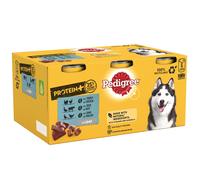 Pedigree Protein Plus - Wet Dog Food - for Adult Dogs - Can Mixed Selection in Loaf- 6 x 400 g