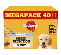 PEDIGREE Puppy Dog Food Pouches Chunks in Jelly 40 x 100 g Multipack