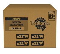 PEDIGREE Puppy Dog Food Pouches Chunks in Jelly 84 x 100 g Multipack