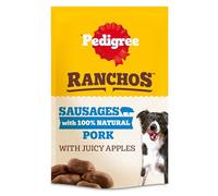 Pedigree Ranchos 60g Sausages Dog Treats with 100% Natural Pork (Pack of 7)