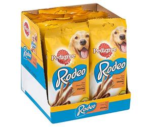 Pedigree Rodeo Dog Treats with Chicken, 8 Sticks, 140 g (Pack of 12)