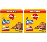 Pedigree Rodeo Duos & Jumbone Medium Dog Treats in Mega Box - Multi Mix, 780g Chews (Pack of 2)