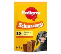 Pedigree Schmackos Poultry Mix - Dog Treats - Variety of Poultry Flavours - 180 Stripes (Pack of 9)