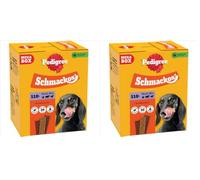 Pedigree Schmackos Mega Pack 110/112 Strips Snacks, Dog Treat Multipack with Beef, Lamb and Poultry Flavours (Pack of 2)