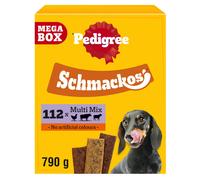 Pedigree Schmackos Mega Pack 110/112 Strips Snacks, Dog Treat Multipack with Beef, Lamb and Poultry Flavours