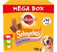 Pedigree Schmackos Mega Pack 110 Strips Snacks, Dog Treat Multipack with Beef, Lamb and Poultry Flavours