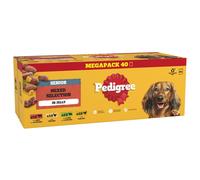 PEDIGREE Senior Dog Food Pouches Chunks in Jelly 40 x 100 g Multipack