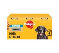 Pedigree Senior Wet Dog Food Mixed Selection in Loaf 6 x 400g Cans