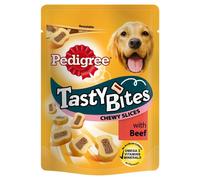 Pedigree Tasty Bites Dog Treats Chewy Slices With Beef 8x155g