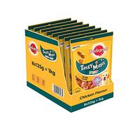 Pedigree Tasty Bites Puppy Treats Chewy Cubes with Chicken, 125 g (Pack of 8)