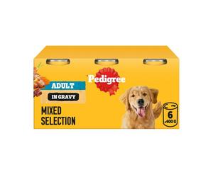 Pedigree Tins Mixed Selection In Gravy - Size: 6 x 400g