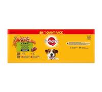 Pedigree Dog Food Selection In Gravy 100g Pouches x 80