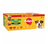 Pedigree Variety Pouch in Gravy Dog Food Treat Mixed Selection Meal Pack 80x100g