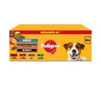 Pedigree Mixed Selection in Gravy 40 Pouches, Adult Wet Dog Food, Megapack (40 x 100 g)