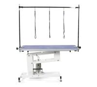 Pedigroom Large Professional Heavy Duty Hydraulic Dog Grooming Table with H Bar Blue