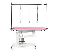 Pedigroom Large Professional Heavy Duty Hydraulic Dog Grooming Table with H Bar Pink