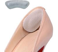 PEDIMEND Anti Slip Soft Suede Leather Heel Grips Shoe Liner Pad Insole Protector - Prevent Blisters - Help to Reduce Shoe Injuries, Skin Irritation - Reduce Shoe Rubbing - (Four Pairs)